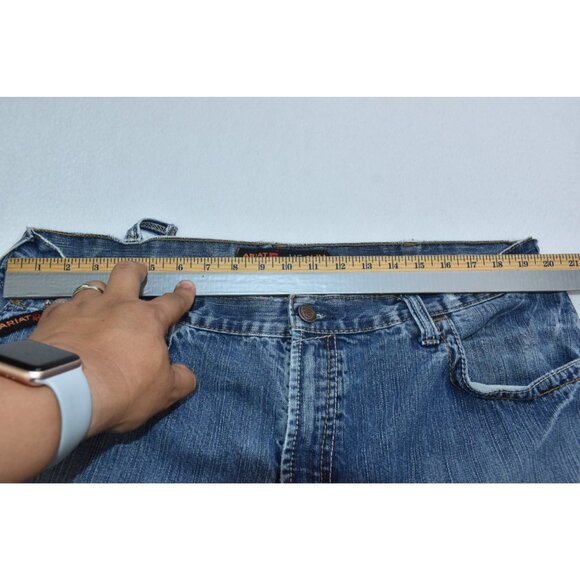 Ariat FR M5 Jeans Size 42x32 Blue Denim Slim Straight Flame Resistant -Flaws- - Picture 11 of 13